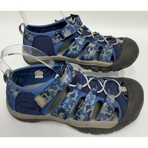 KEEN Newport H2 Hiking Sandal Blue Camo Kids Size 5 Youth Boys Play Outdoor